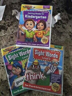 Rock N Learn DVD Lot of 3 Kindergarten Sight Words Level 2 & 3 Homeschool